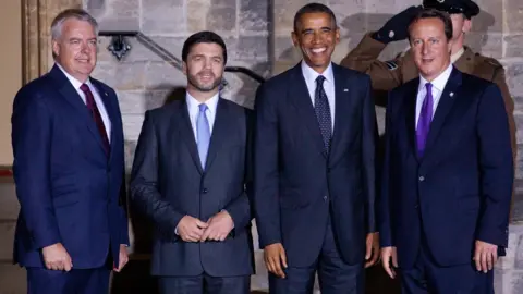 Getty Images Carwyn Jones, Stephen Crabb, Barack Obama and David Cameron