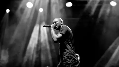 BBC Giggs on stage at Boardmasters