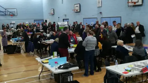 Tandridge District Council Election count in Tandridge