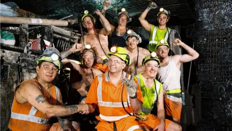 Martyn Pitt/NCMME  Miners underground at Thoresby Colliery, 2010