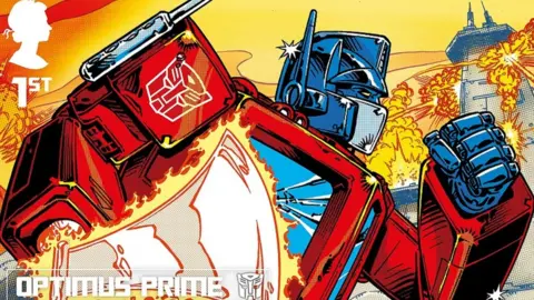 Royal Mail Optimus Prime is one of the Transformers featuring on the new stamps