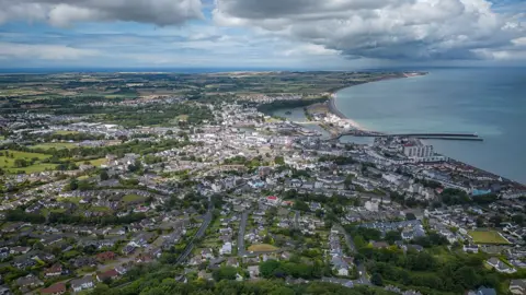 Manx Scenes View of Ramsey from the south side, near Albert Tower