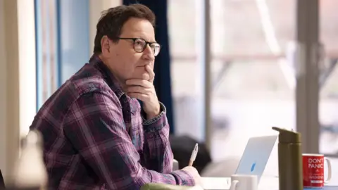 Ash Mills Chris Chibnall during rehearsals for One Last Push