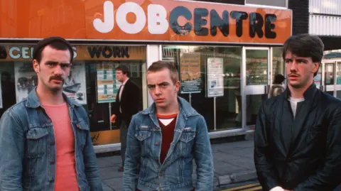 Three unemployed brothers in south Wales, 1983