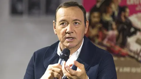 Getty Images Kevin Spacey at October press event for Baby Driver