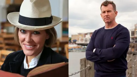 BBC L-R: Cerys Matthews and Nigel Owens