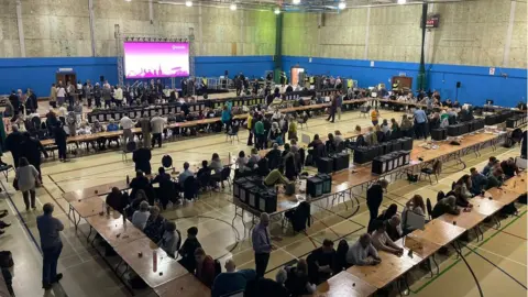 Bedford Borough Council Election count in Bedford