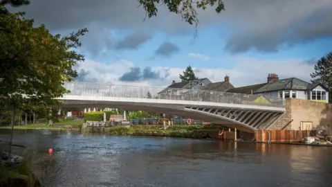 Cumbria County Council The new bridge in place