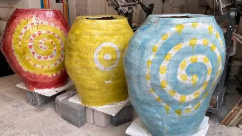 Once complete, the sculpture will be displayed in St Austell this autumn