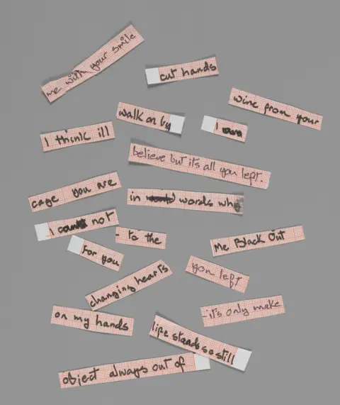 The David Bowie Archive/PA David Bowie lyrics cut up