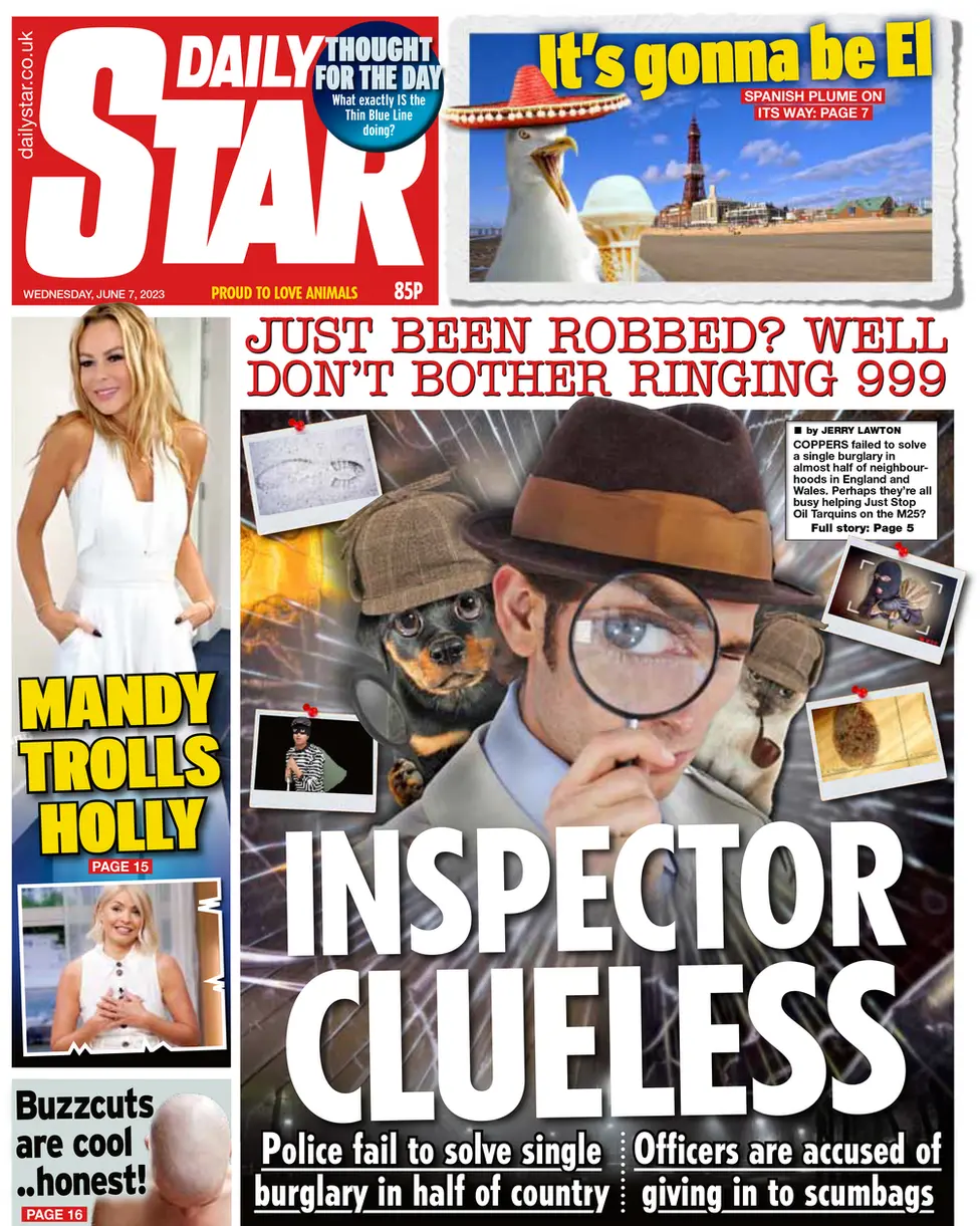 Daily Star front page