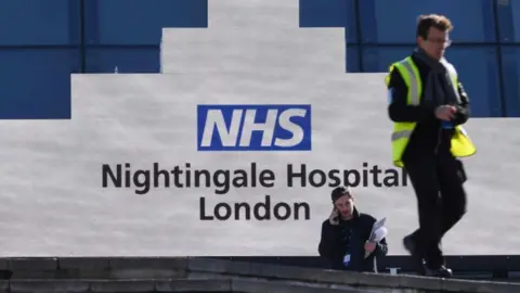 AFP Signage at NHS Nightingale Hospital London