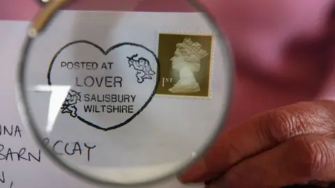 Getty Images Postmark of village of Lover in Wiltshire