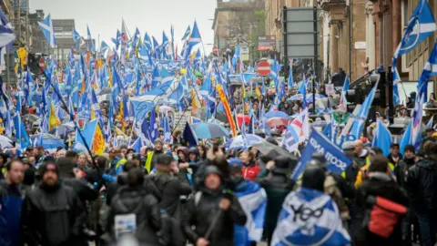 Getty Images Scottish independence march