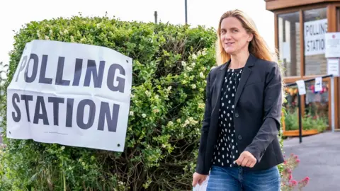 Danny Lawson / PA Media Kim Leadbeater at polling station