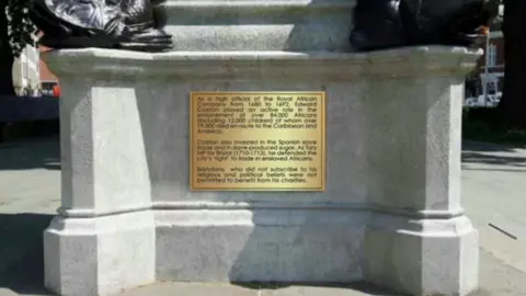 Proposed Colston plaque