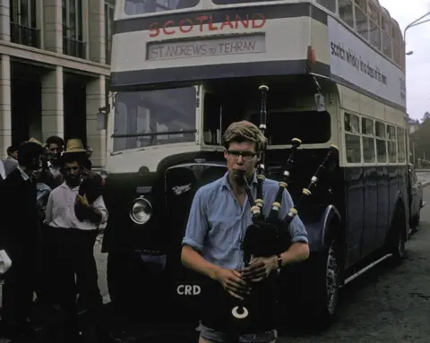 1968 CRD253 Group Ian Jack playing bagpipes