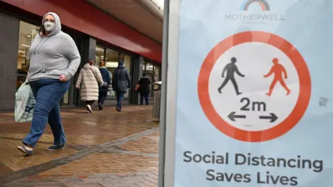 Getty Images social distancing sign