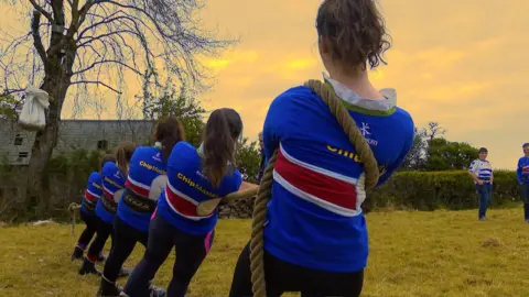 Lisnamurrican Young Farmer's women's team training.