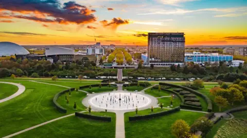 Getty Images Campbell Park in Milton Keynes at sunset