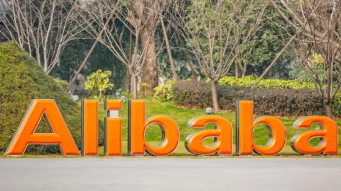 Getty Images Alibaba sign.