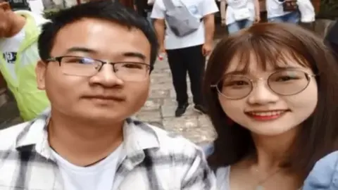 BBC A still from the couple's video