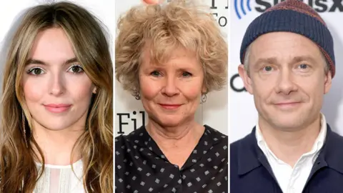 PA Media/Getty Images Jodie Comer, Dame Imelda Staunton and Martin Freeman