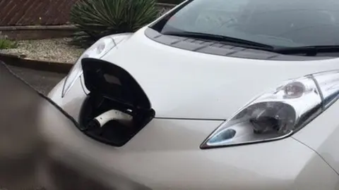 Rachael Crooks  Charging point on an electric car