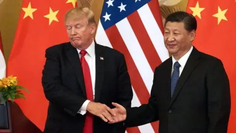 Getty Images President Donald Trump and Chinese President Xi Jining