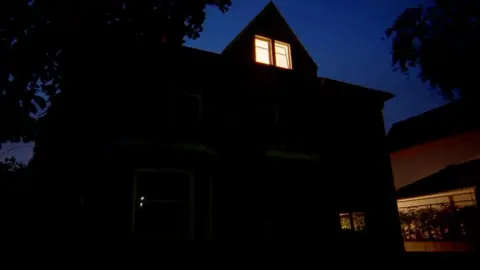 House with lights out