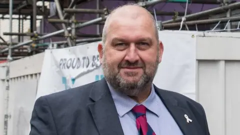 Rhondda Cynon Taf council  Carl Sargeant visiting a regeneration project in Pontypridd