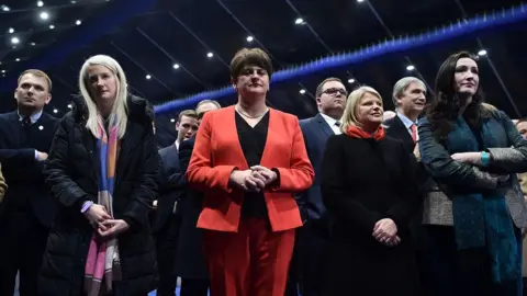 PA/Charles McQuillan Arlene Foster and Emma-Little Pengelly, general election 2019