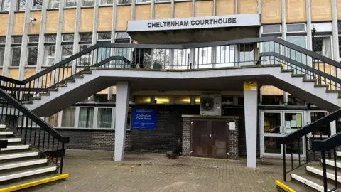 BBC Cheltenham Magistrates' Court exterior and stairs