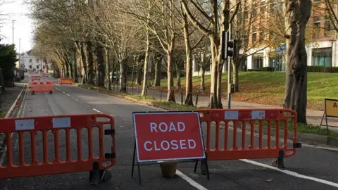 Road closure on South Walks