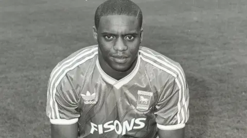 Ipswich Town Dalian Atkinson in his Ipswich Town kit