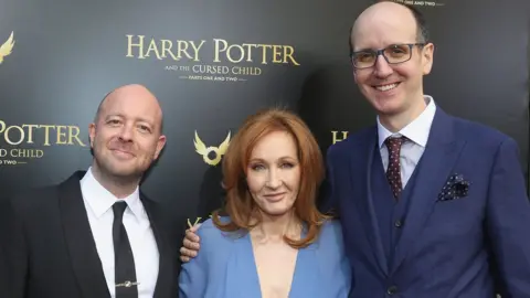 Getty Images John Tiffany, JK Rowling and Jack Thorne