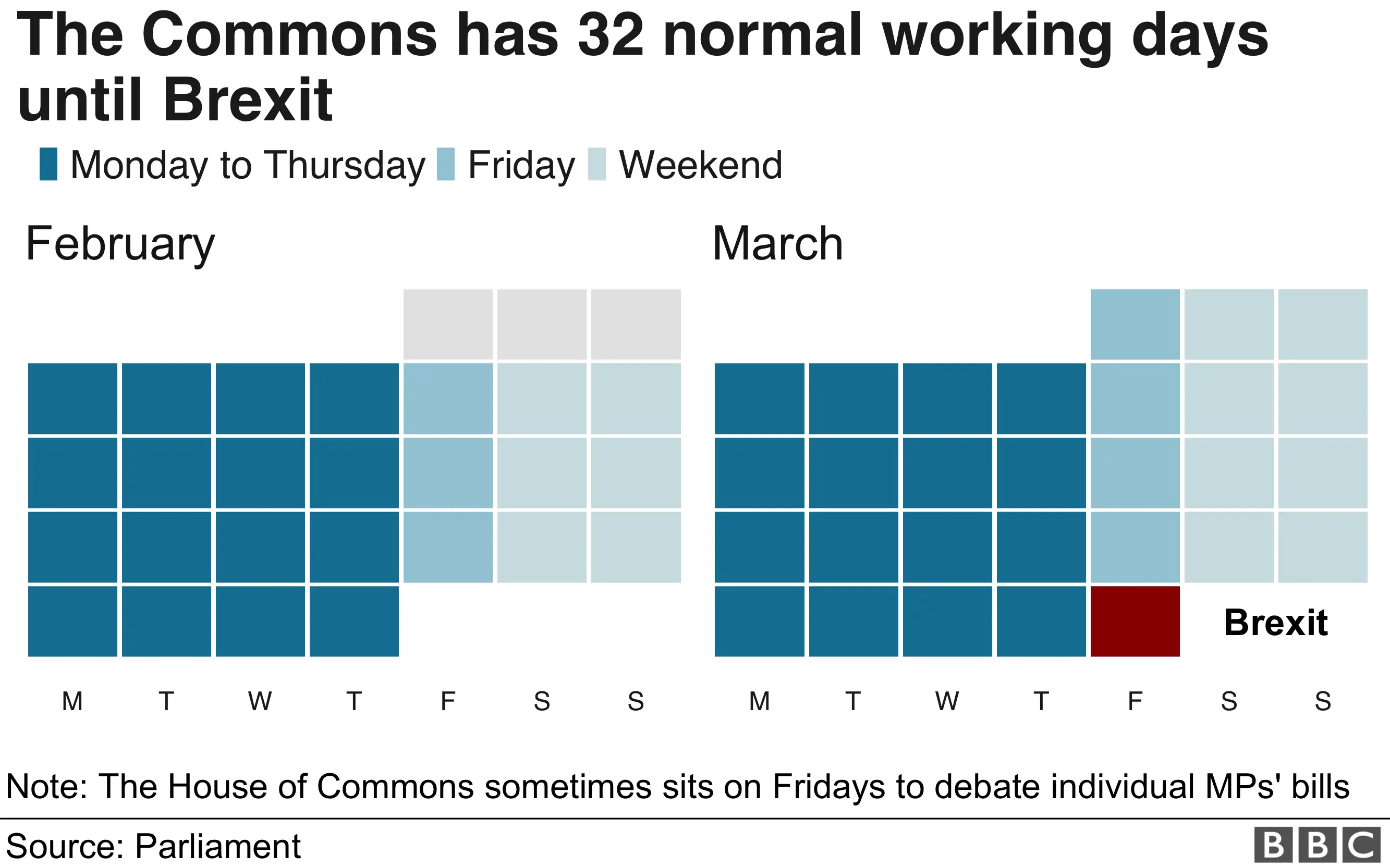 Parliament calendar