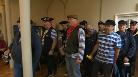 BBC Salty Sea Dogs sing a shanty with Say Aphasia members