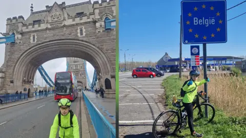 Family handout Joel cycling