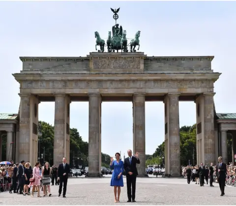 EPA The Duke and Duchess of Cambridge visit Brandenburg Gate