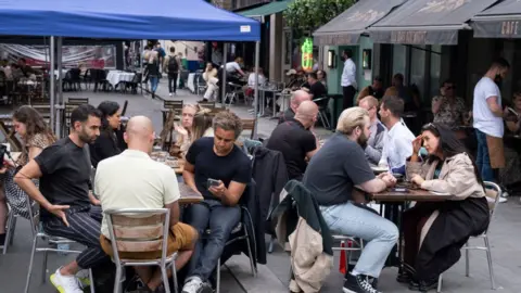 Getty Images Outdoor dining in London