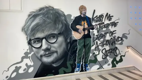 Shannon Eustace/BBC Mural of Ed Sheeran
