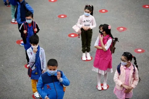 NurPhoto Primary school children in October 2020.