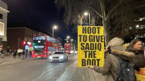 LDRS Demonstrators outside Ealing Town Hall on Thursday