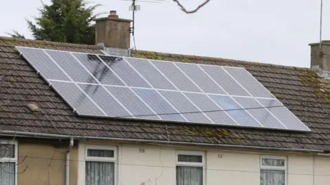Supplied Solar panels on a Swindon house