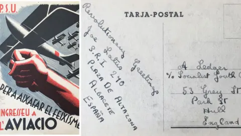 Andrew Young Postcard from Spanish Civil War