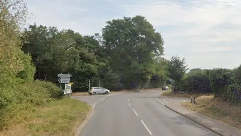 Google The A143 by the junction with the B1136 at Haddiscoe, Norfolk