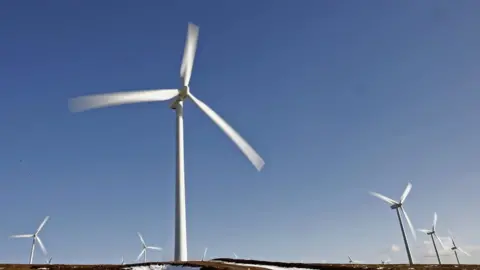 Getty Images Wind turbines at Braes of Doune