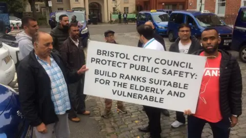 BBC Bristol taxi protest