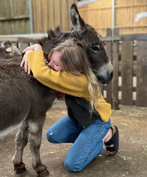 The Isle of Wight Donkey Sanctuary Hester with Angelica